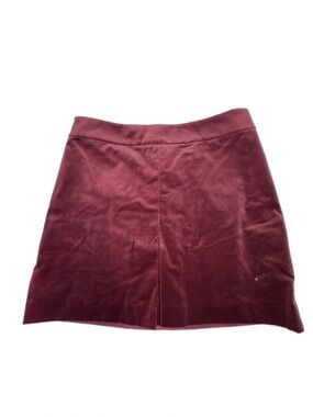 J. Crew Red Velvet Mini skirt size 10